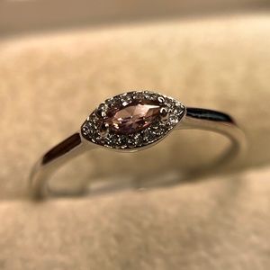 Bomb Party Girl Boss Unicorn Light Rhodolite Cubic Zirconia + Rhodium Plating